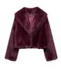 European and American autumn and winter new women's clothing fox hair black coat fur fur jacket Spice girl