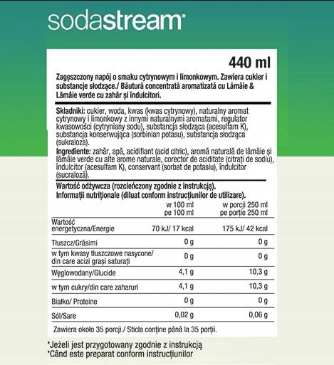Set mit 3 SodaStream-Konzentraten: Cola+Limette+Zitronenlimonade
