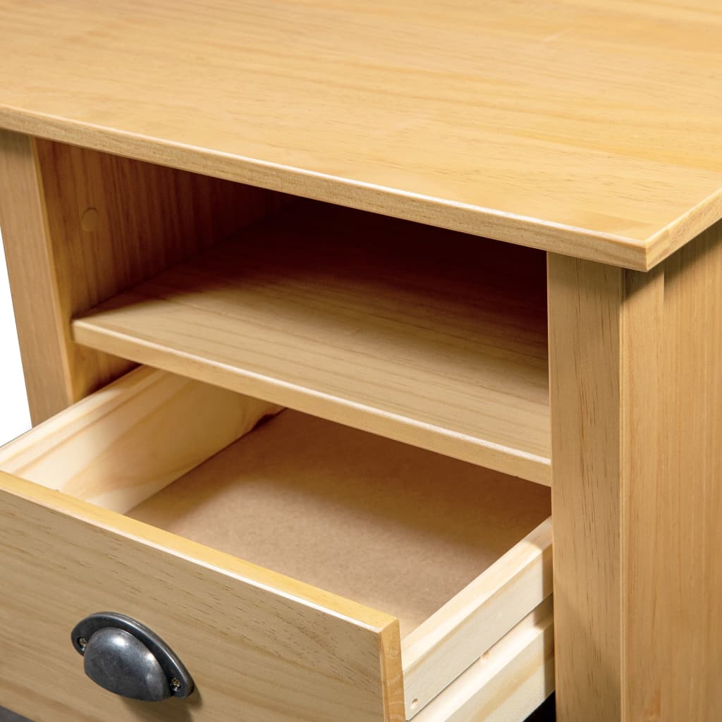 Hill Desk with 3 Drawers 120*50*74 cm Pine Wood