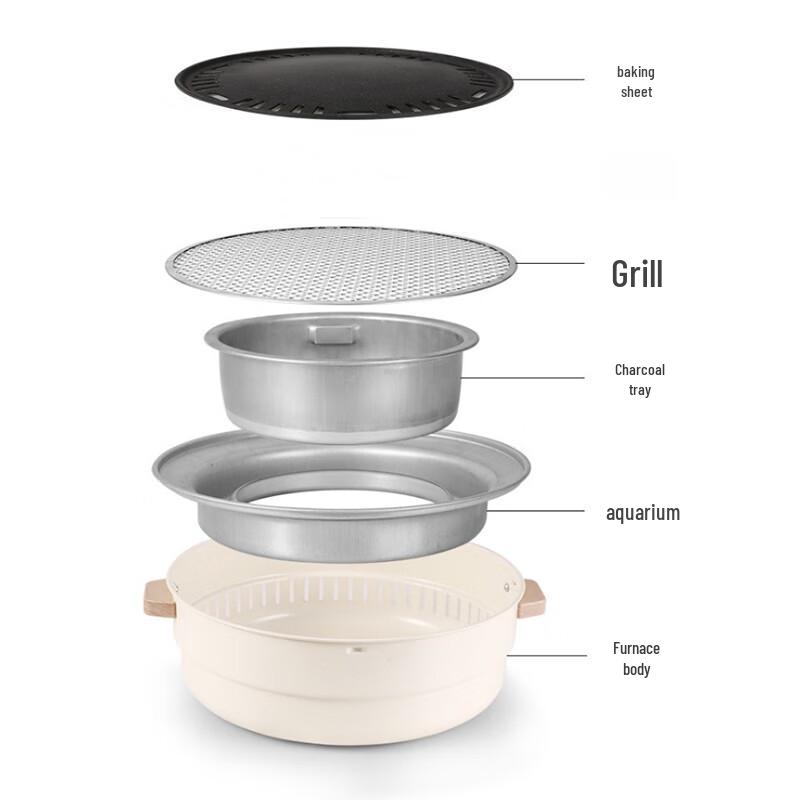 Portable Outdoor Charcoal BBQ Grill & Tea Stove
