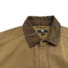Men's Spring and Autumn Pure Cotton Twill Shirt, American Casual Workwear Corduroy Lapel Thin Jacket