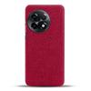 Cloth Texture Smartphone Cover for OnePlus 11R 5G/Ace 2 5G,Solid Color Hard PC+Cloth Anti-scratch Case