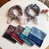58 Cotton and Linen Small Square Scarf Silk Scarf Female Korean Literary and Versatile Fashion Spring and Autumn New Temperament Scarf Headband Scarf