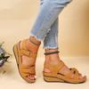 Women's Large Size Fish Mouth Casual Sandals Roman Style Sandals Women's Outer Wear Velcro Shoes