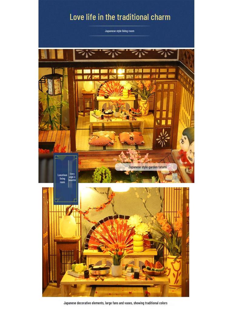 Jiate DIY Japanese Ancient Style Model: Yatsusen No Niwa - Handmade Assembly Toy & Birthday Gift