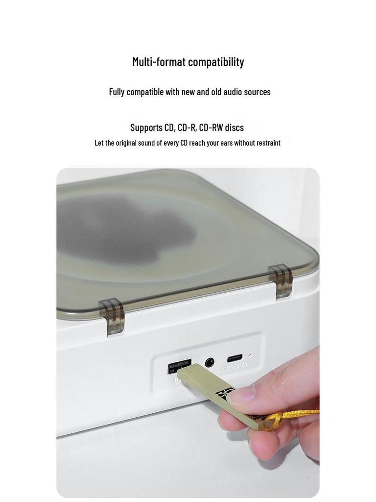 Retro Multifunctional CD Player with Two-way Bluetooth and High Fidelity Sound