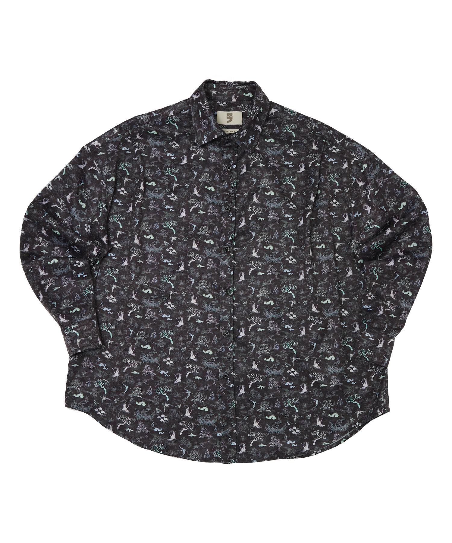 A Nothing Nacre K-Art Pleats-Shirt (Black) L