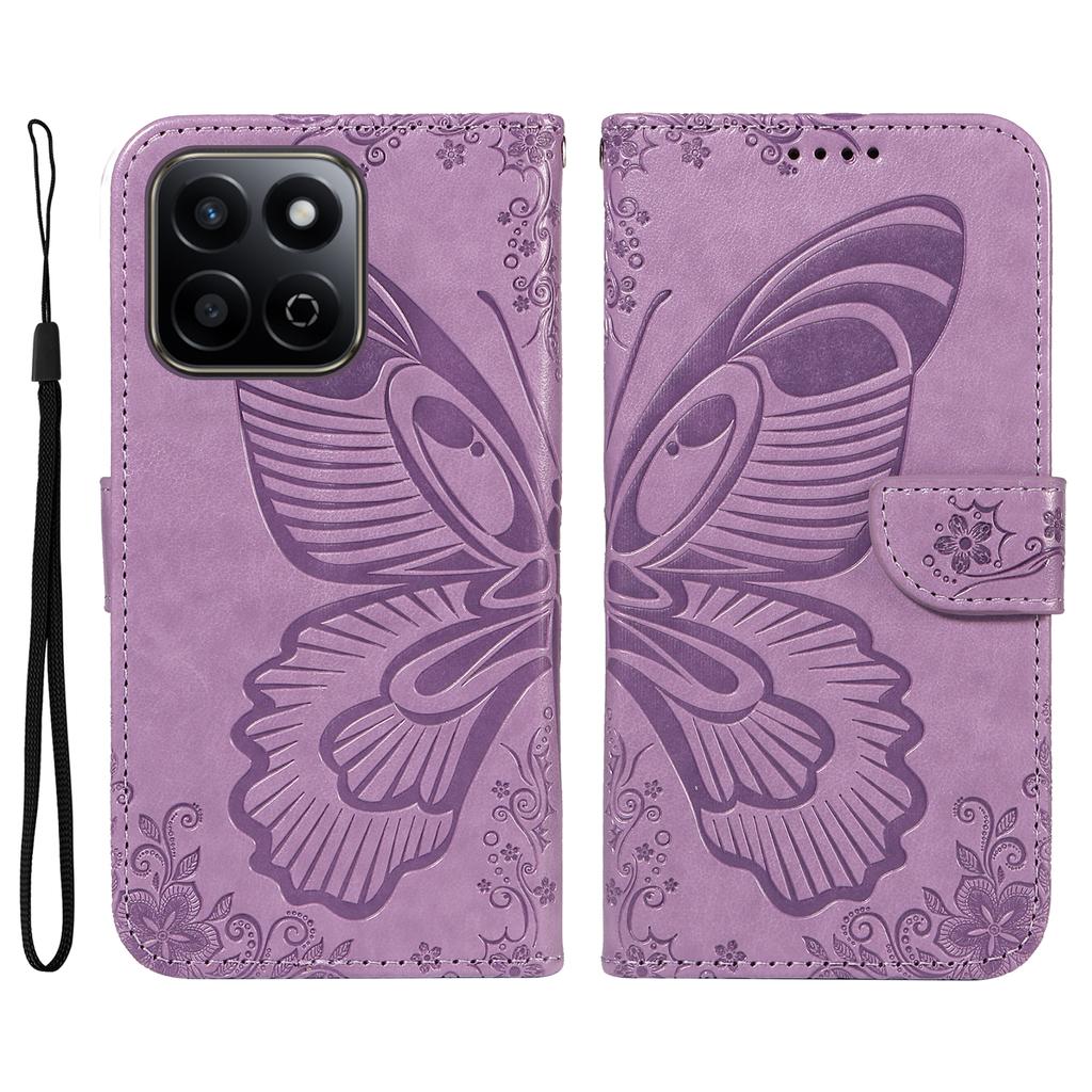 For Honor Play 60 Plus 5G/Play 9T/X7c 4G/200 Smart 5G Case Butterfly Pattern Leather Wallet Flip Phone Cover