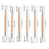 6Pcs Clay Sculpting Loops Rakes Tools Set Double Ended Pottery Modelling Shaping Craft Kit
