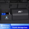 Car Trunk Storage Box Leather Sundries Organizer Travel Bag For VW R Line GTI Polo Golf Passat CC Tiguan Arteon Touareg Scirocco Xv4