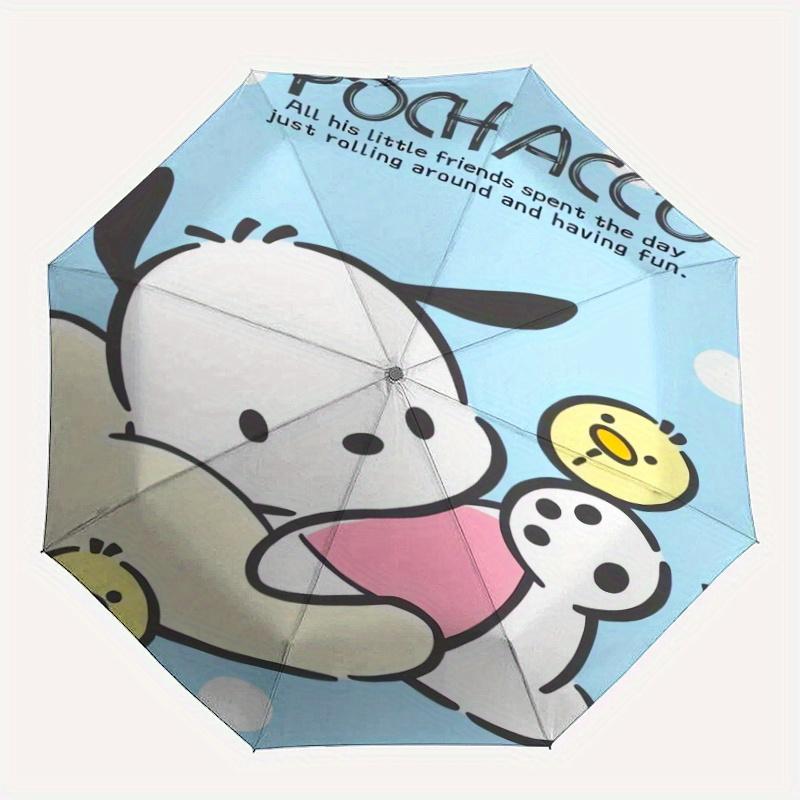 Casual Pochacco Automatic Opening and Closing Cartoon Umbrella, Lightweight 3-Fold, With Cute Cartoon Characters, Suitable for Home, Outdoor and Daily