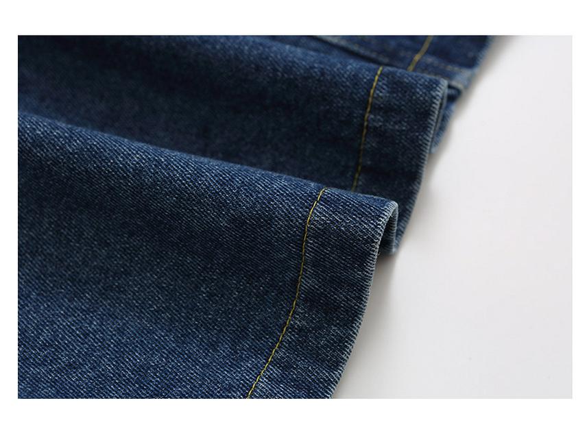 Jente denim vestkjole og langermet toppsett - Vår/høst 2025-kolleksjon for mellomstore og store barn