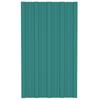 Roof Panel 12 pcs Green 80 x 45 cm Galvanized Steel