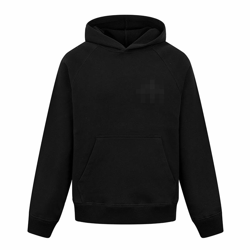 

Unisex Casual Zipper Hoodie - Air Cotton with Logo & Letter Print Extra Large чорний