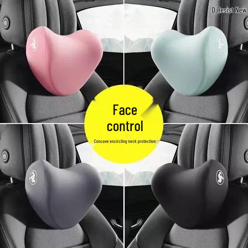 Car Neck and Lumbar Support Memory Foam Pillow Set for Headrest - High-Grade Interior Accessory