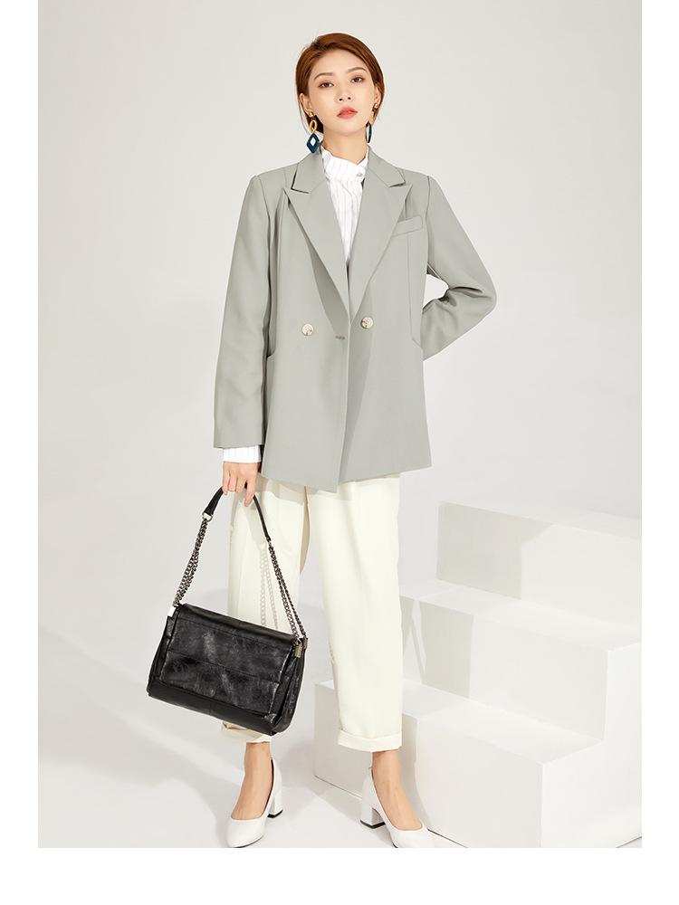 2024 New Style Black Flap Soft Leather Women's Chain Crossbody Hobo Bag