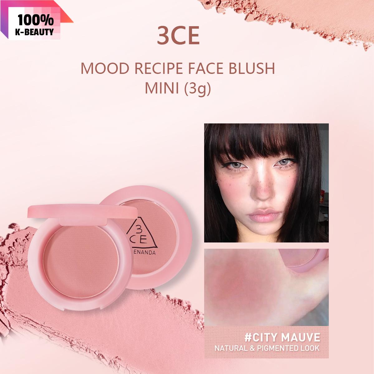 

3CE NEW Mood Recipe Face Blush MINI 3g/0.1oz (7 Color Options)