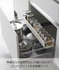 Yamazaki Tower Under-Sink Extendable Rack, Slim, White, Approx. W55.5-90 X D12.5 X H7.5cm, Kitchen Rack, Spice Rack, Under-Sink Storage, Product