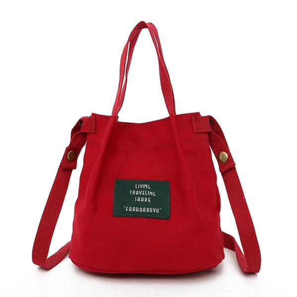 Fashion All-match Girl Mini Crossbody Bag Original Canvas Letter Labeling Shoulder Bag Art Canvas Bag
