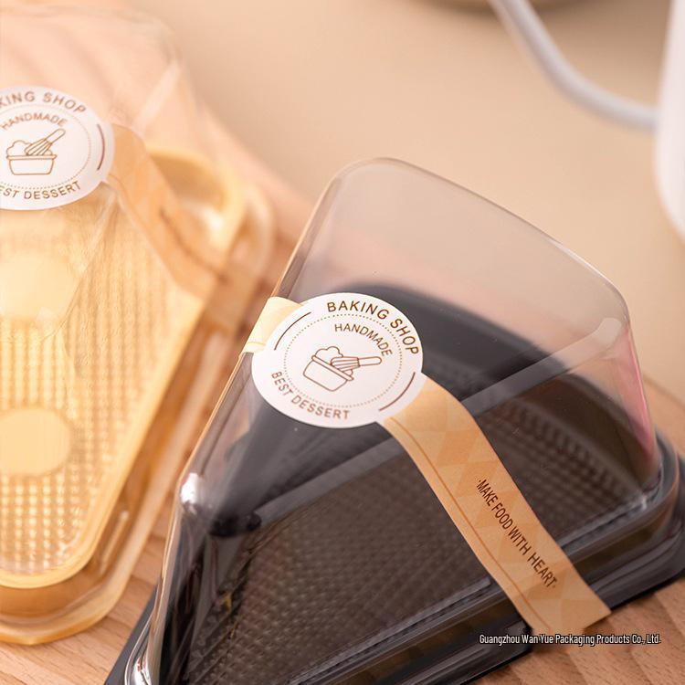 Triangle Cake Box for Mille-Feuille and Mousse Slices - Disposable, 6-Inch & 8-Inch Sizes