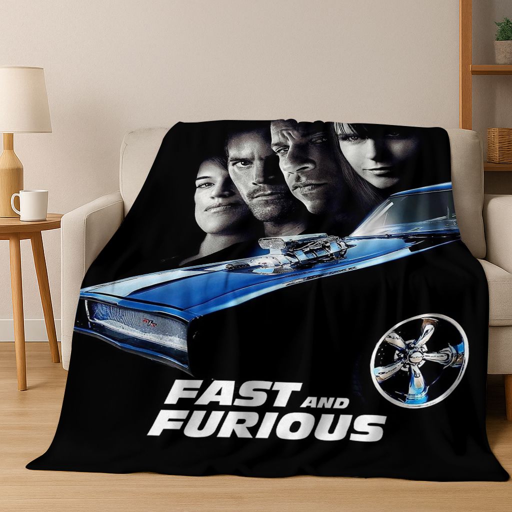 Fashion Fast & Furious X Dominic Art Flannel Blanket,Cozy Soft Throw Blanket for Home Bedroom Bed Sofa Picnic Cover Kid Gift