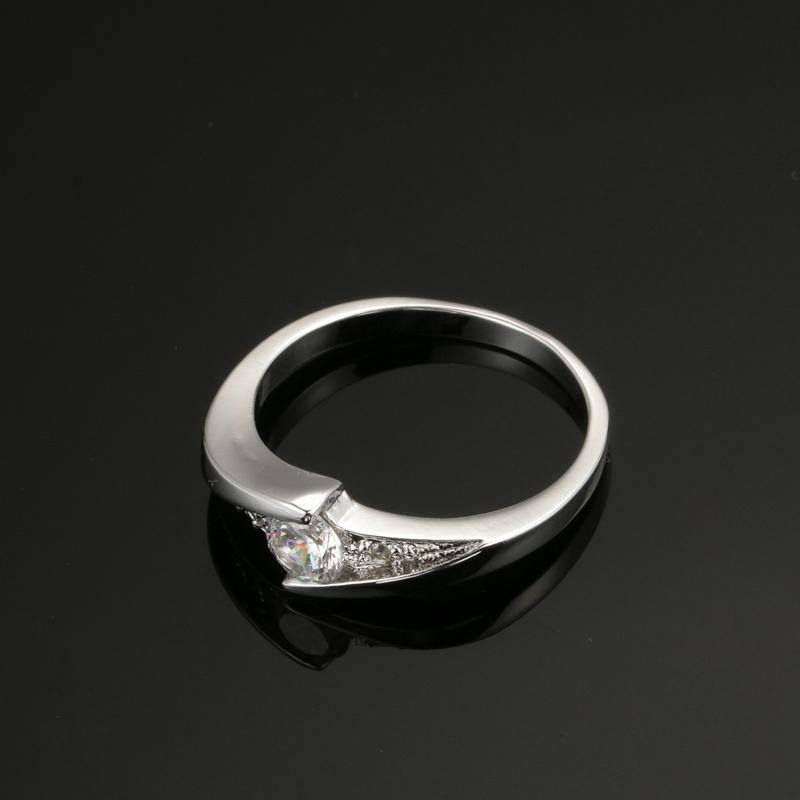 Classical Silver Color Cubic Zirconia Fashion Wedding & Engagement Ring Jewelry For Women ZYR504
