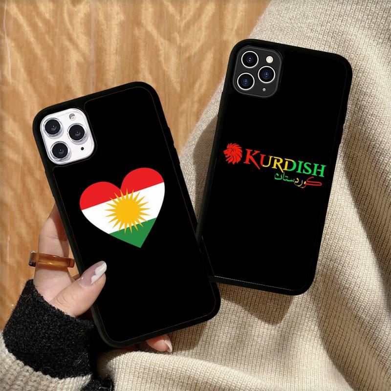 Kurdish flag Phone Case Silicone PC+TPU Case for iPhone 11 12 13 Pro Max 8 7 6 Plus X SE XR Hard Fundas