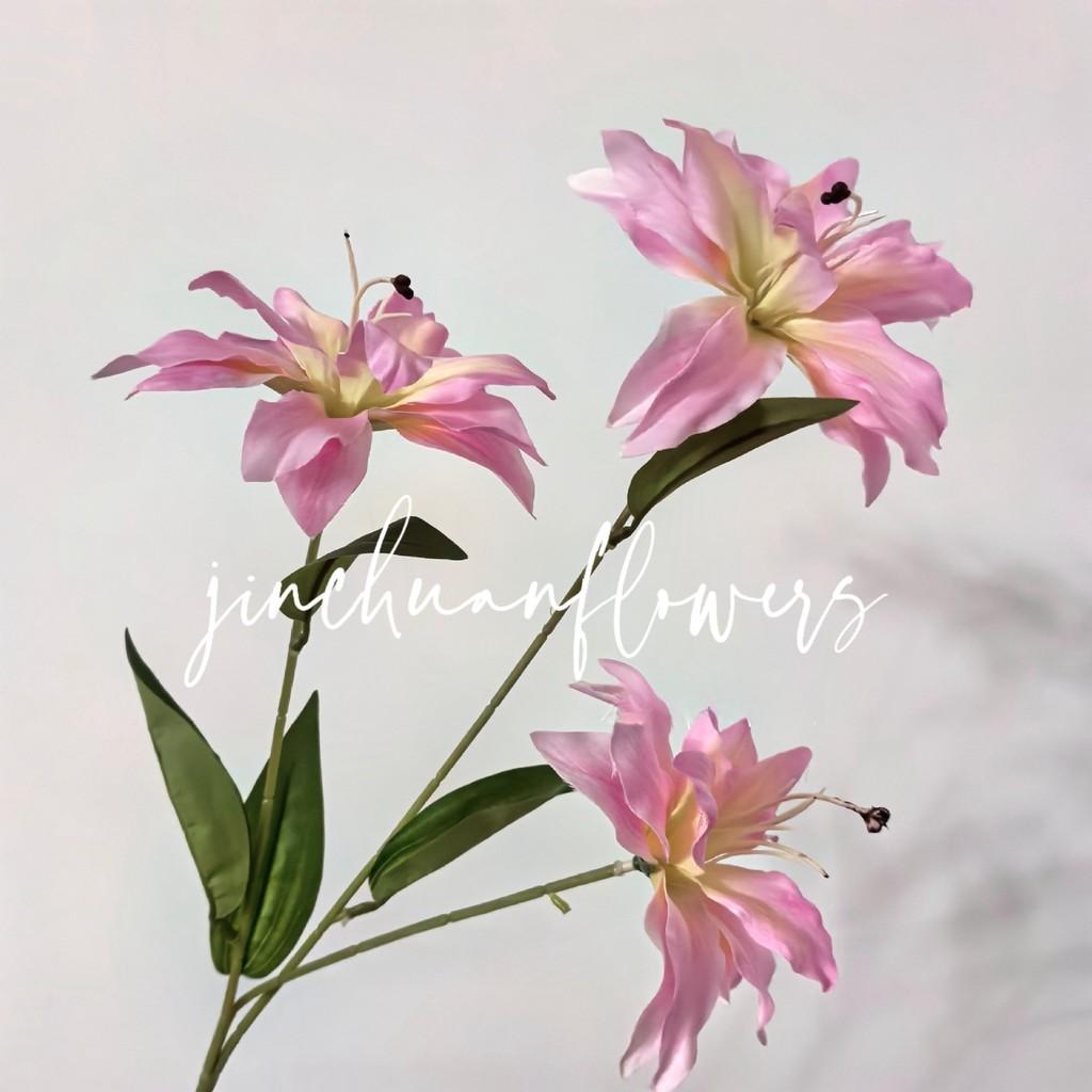 New 3D Printed Lily Simulation Flower for Wedding and Home Decoration Decoration Lily Photography Props Flower Materials