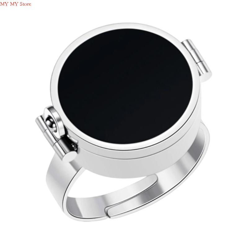 

Portable Stainless Steel Ring For Lipstick Storage Adjustable Opening Ring Fashion Accessory Compact Carry Solution
