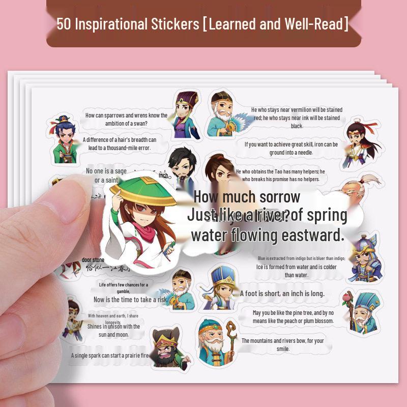 Inspirational Stickers with Famous Quotes: Motivational Stickies for Elementary & Junior High Students
