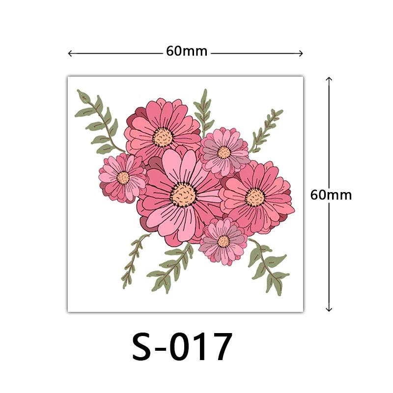 Small Flower Tattoo Sticker Female 3D Color Tattoo Sticker Rose Lotus Butterfly Flower Tattoo