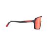 Rudy Project SPINSHIELD Sports Black Matte Sunglasses, Multi-Laser Red, SP723806-0002