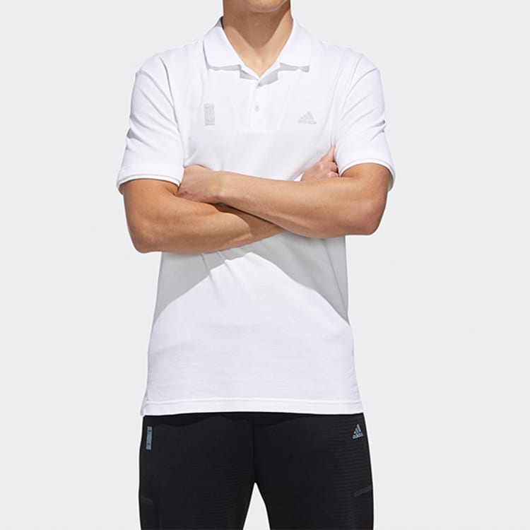 adidas Polo Shirts Men's White Polo Collar Moderate Other GL0387