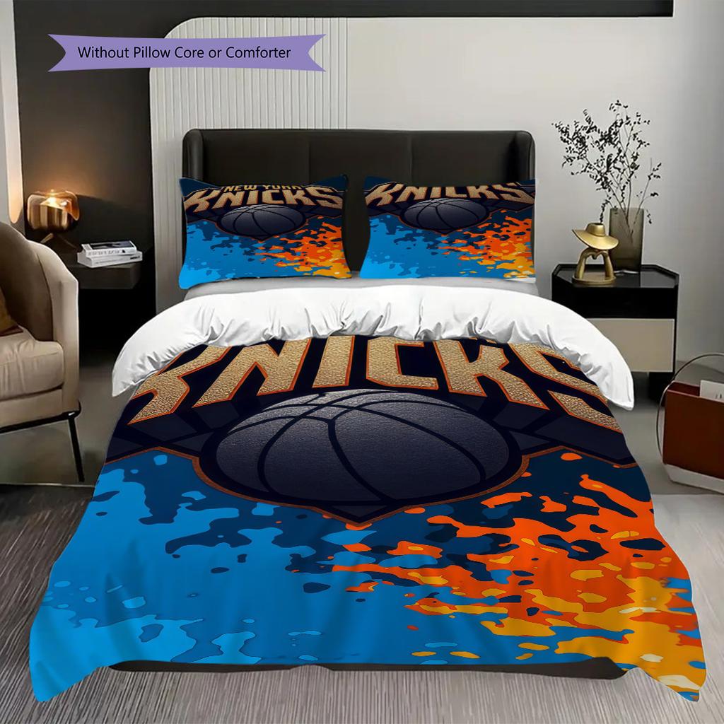 Biancheria da letto Passion Court New York Knicks(1 * copripiumino + 2 * federa, senza nucleo)Copripiumino e federa regalo di Natale compleanno