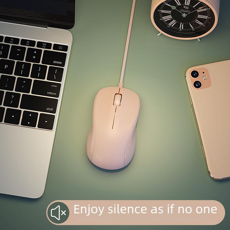 

Hangshi M136U Silent USB Wired Mouse for Desktop and Notebook