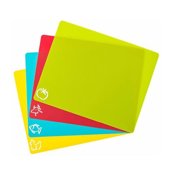 

4 шт. Портативная разделочная доска Прямоугольная для кемпинга на открытом воздухе Пикника Пищевая Нескользящая Многофункциональная Коврик для нарезки овощей фруктов мяса 1 Set