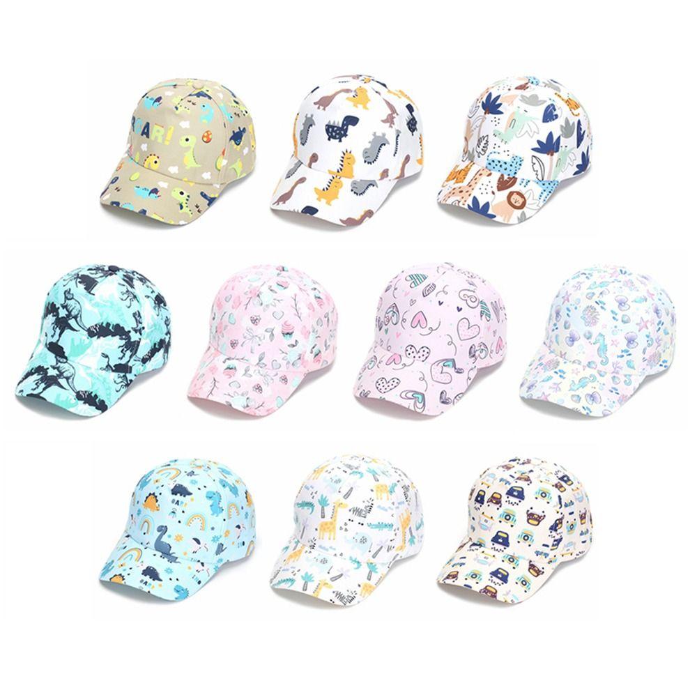 Animal Print Kid Baseball Cap Breathable Boy Girl Sunshade Cap Cute Wide Brim Visor Hat Outdoor