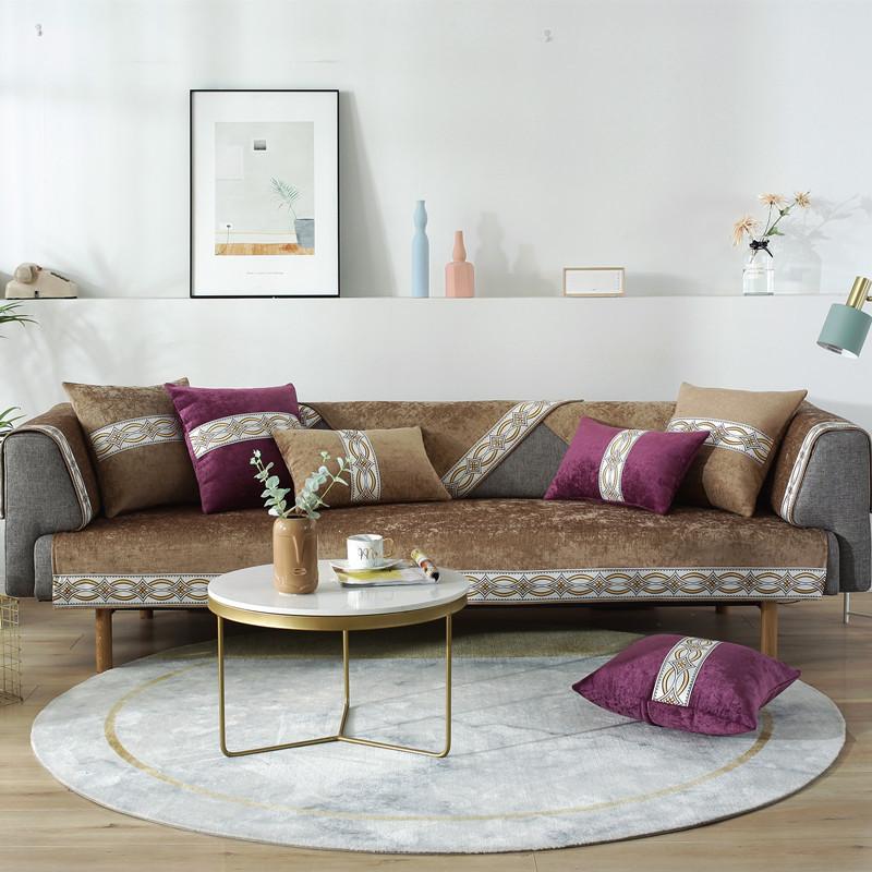 Simple Nordic Silicone Anti-ski Neil Sofa Cushion Four-season Universal Living Room Combination Sofa Cushion Cover Cover