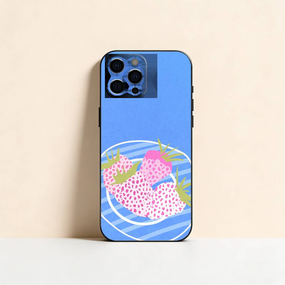 Japanese Korean Sweet Strawberry Phone Case Silicone Soft For IPhone 17 16 15 14 13 12 11 X XR Plus Pro Max Plus