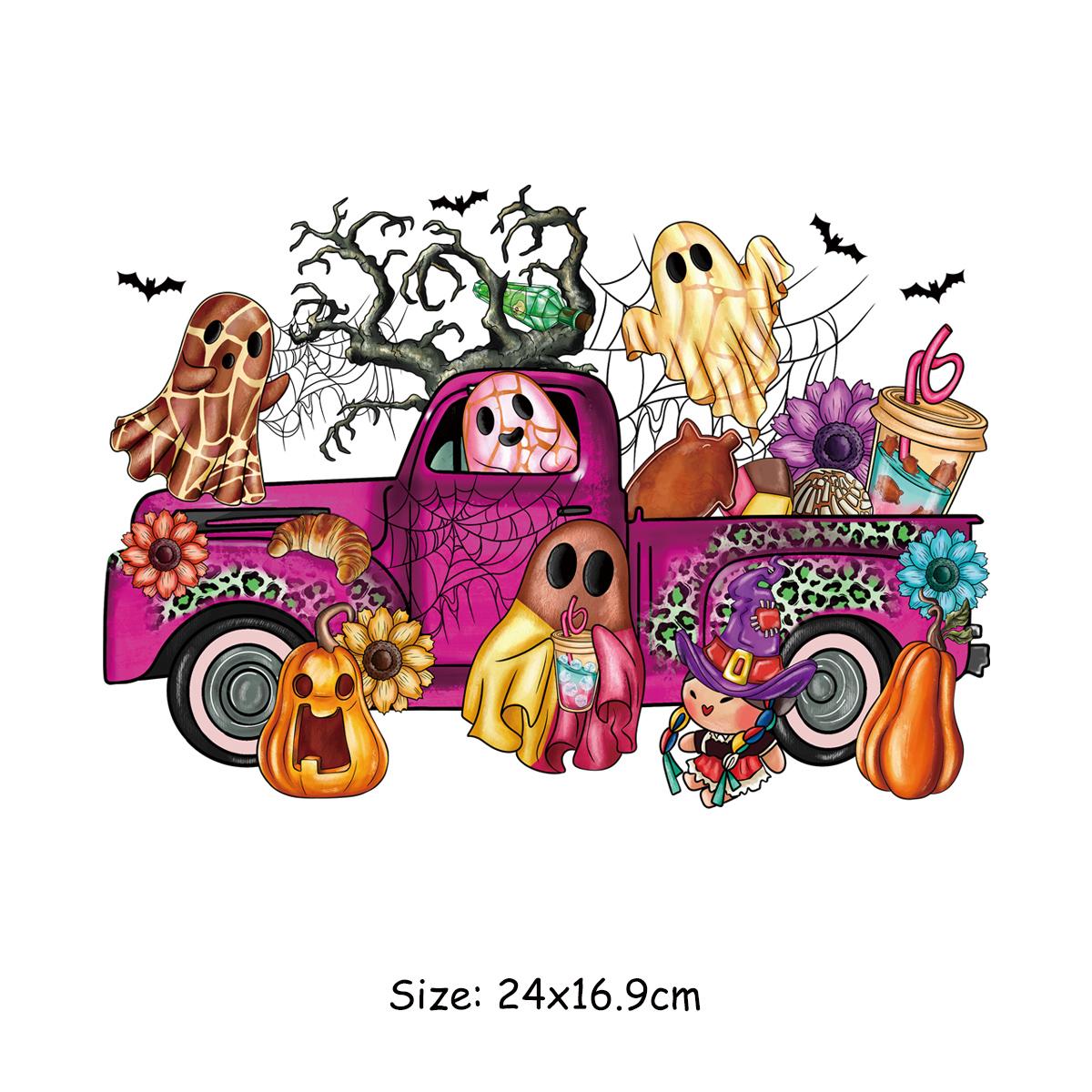 

Призраки Хэллоуина Термоперенос Футболка Джинсы Термопресс DIY Винил A-Level Моющиеся Толстовки Топы Наклейка Украшения