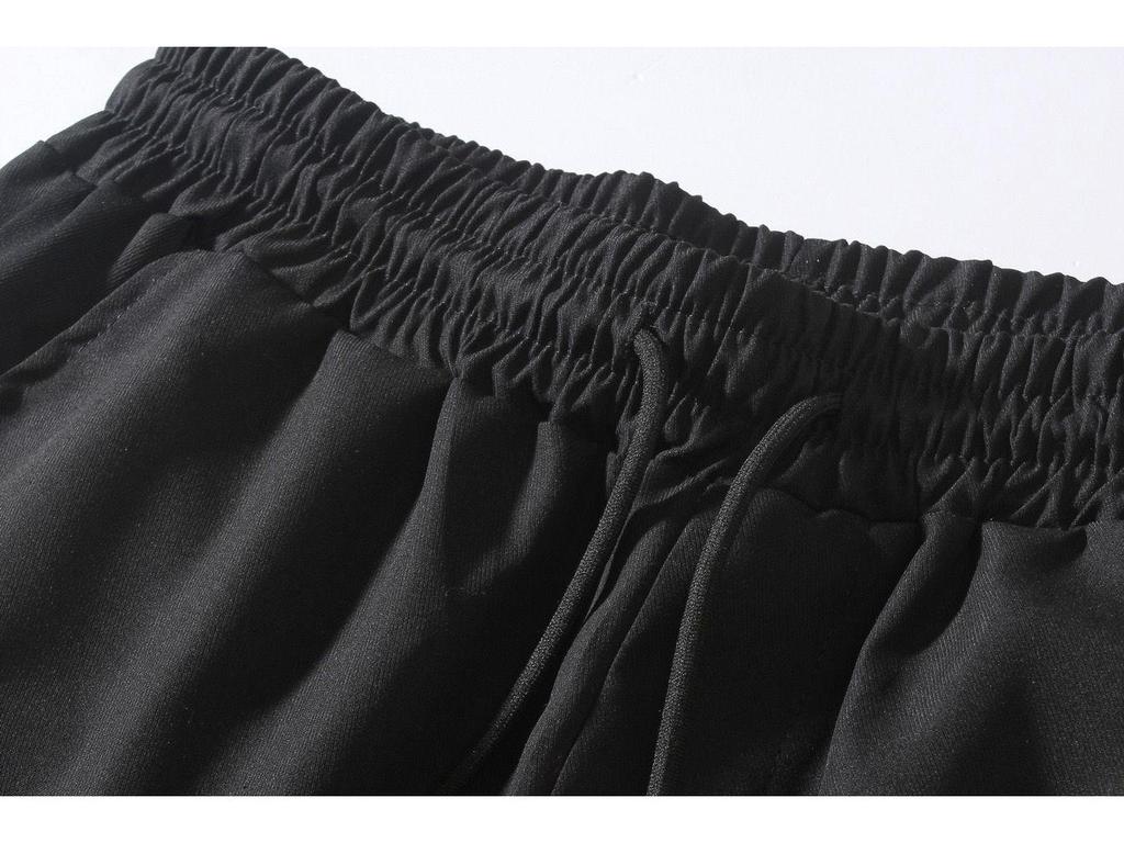 Pánské úzké pracovní kalhoty jednobarevné s manžetami - Ležérní kolekce 2024