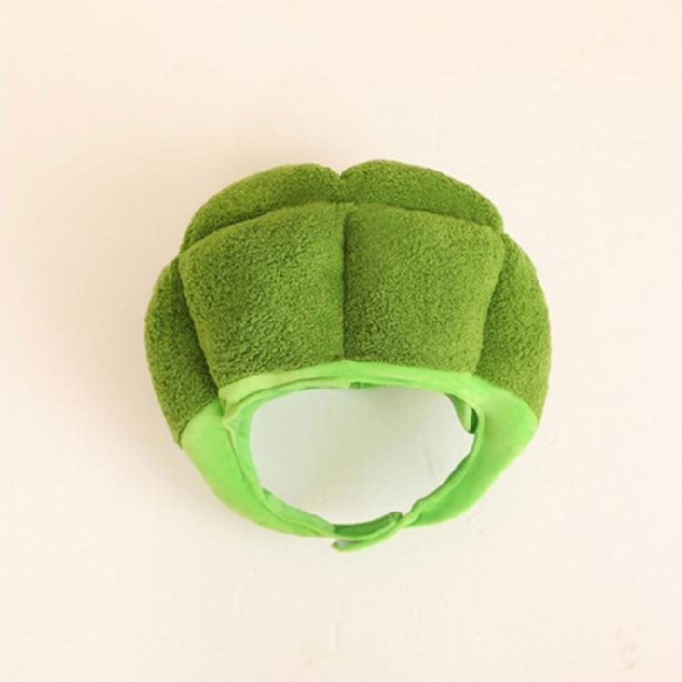 Green Brokkoli Headgear Plush Brokkoli Hat Novel Funny Brokkoli Caps Photography Props Halloween Party Cosplay Costume
