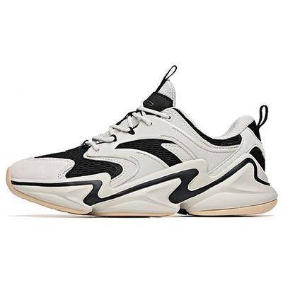 Freizeit atmungsaktive Low-Top Laufschuhe Damen Sneaker Schwarz Grau 12918881-5