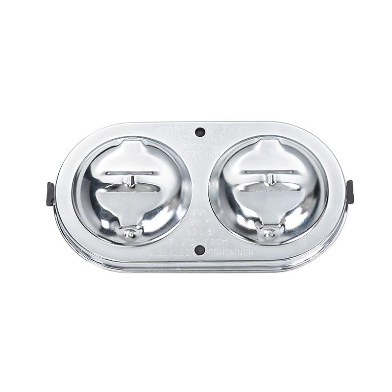 Chrome Brake Master Cylinder Cover Kit with Gaskets and Bails Replacement for Chevrolet Corvette 1967-1982, Polished Finish Reservoir Cap Accessory