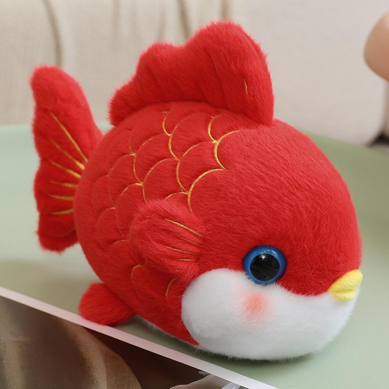 15-42Cm Cartoon Goldfish Plush Doll Pillow Red Blue Purple Yellow Fish Animal Stuffed Toy Home Decor Bag Pendant Gift For Girls