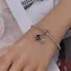 Copper Tailor Handmade Button Scissors Shiny Zircon Charm Beads Suitable For Panoriginal Bracelet Diy