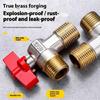 Bathroom High Flows Hot/Cold Water Shut Off Valves 1/2inch Turn Angle Stop Valves Brass Plumbing Fitting Easily To Install