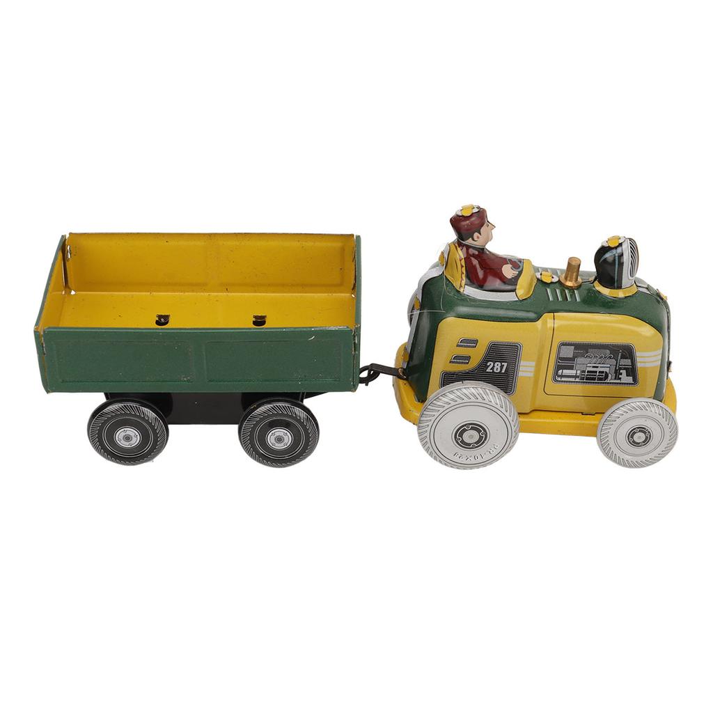 Aufziehbares Metall Laufspielzeug Blechtraktor Nostalgisch Handgefertigt Zart Vintage Aufziehspielzeug für Jungen