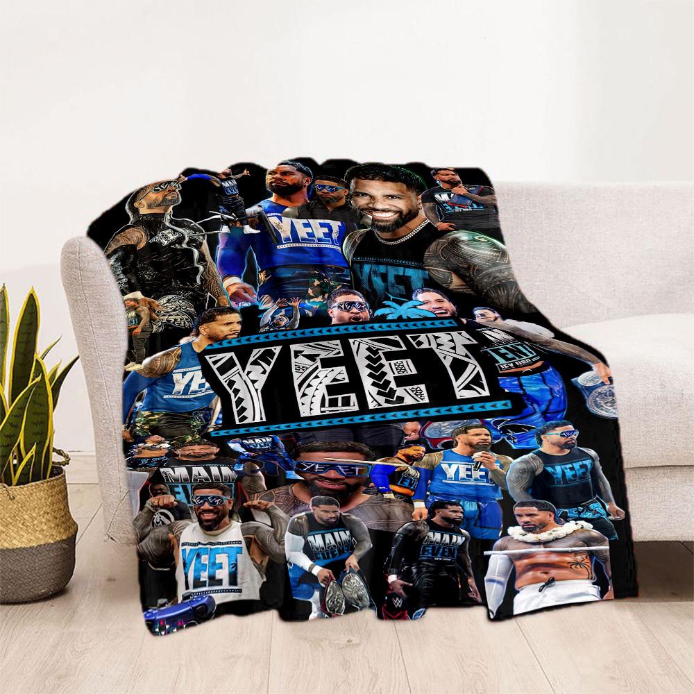 Yeet Jey Uso2 Blankets are suitable for living rooms,making them an ideal choice for outdoor travel and gifts.