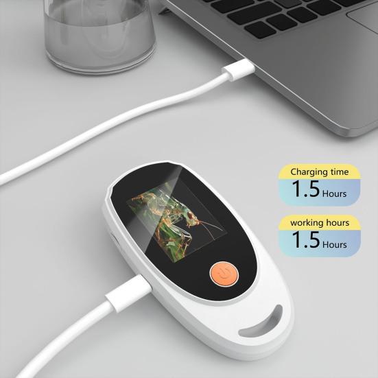 Dětský digitální mikroskop 500X Mini přenosný kapesní mikroskop s kamerou s 2palcovým IPS displejem, vestavěných 8 LED, vzdělávací vědecký experiment, zvětšování